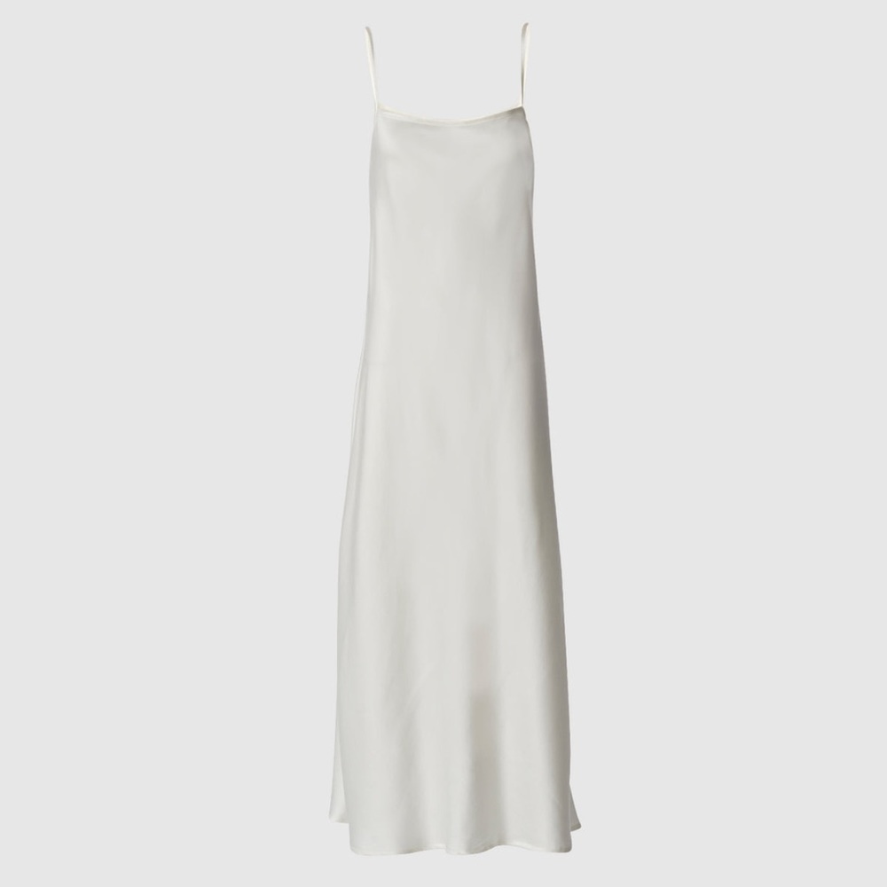 Cloud Hunter Ivory Silk Maxi Cowl Neck Dress size Medium